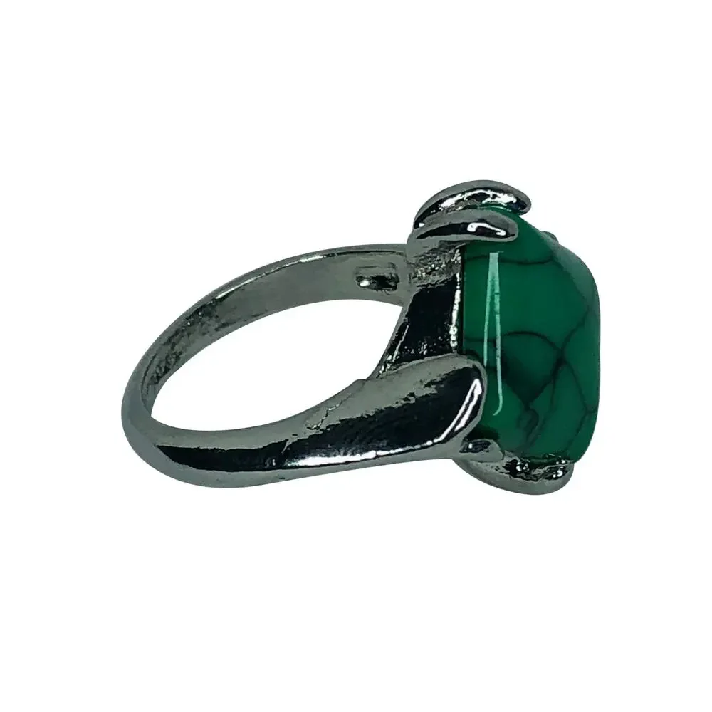 Turquoise Large Diamond Shaped Ring - Size 6.5